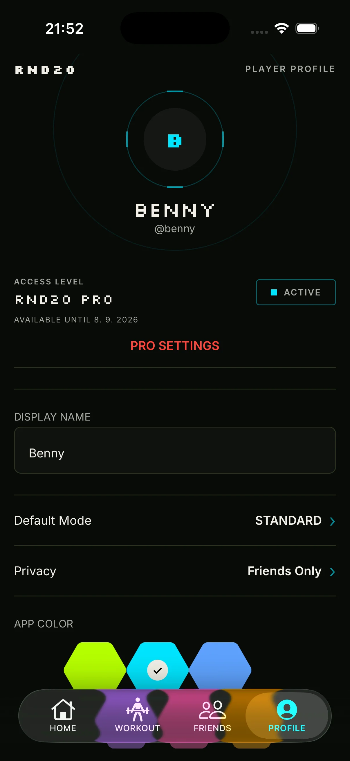 RND20 záložka profil